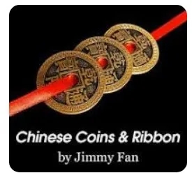 Chinese Coins and Ribbon by Jimmy Fan - Click Image to Close